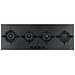 Piano Cottura Crystal FHCR12043GTCHEBKC 4 Fuochi Gas Colore Cristallo Nero - Foto miniatura 3
