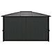 Gazebo con Tende 4x3x2,6 m Nero - Foto miniatura 5