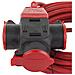 Ritter 006.716 Prolunga Contatto con di Protezione 3 Prese H07RNF, 1,5 mm, 10 m, colore: Rosso - Foto miniatura 3
