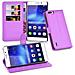Custodia Compatibile Con Honor 6 Plus In Violetta Ametista - Coperchio Protettiva Con Chiusura Magnetica, Funzione Stand E Tasca Per Le Carte - Foto miniatura 1
