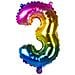 Procos - Palloncino In Alluminio Numero Multicolor 36 Cm - Foto miniatura 3