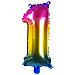 Procos - Palloncino In Alluminio Numero Multicolor 36 Cm - Foto miniatura 4