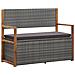 Cassapanca 110 cm in Polyrattan e Legno Massello Acacia Grigia - Foto miniatura 1