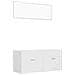 Set Mobili da Bagno 2 pz Bianco in Legno Multistrato - Foto miniatura 1