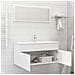 Set Mobili da Bagno 2 pz Bianco in Legno Multistrato - Foto miniatura 7