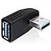 USB 3.0 M / F USB 3.0 USB 3.0 Nero cavo di interfaccia e adattatore - Foto miniatura 1