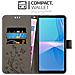 Custodia Compatibile Con Sony Xperia 10 Iii In Grigio Fiore - Coperchio Protettivo In Design Floreale Con Chiusura Magnetica, Funzione Stand E Slot Per Carte - Foto miniatura 3
