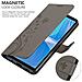 Custodia Compatibile Con Sony Xperia 10 Iii In Grigio Fiore - Coperchio Protettivo In Design Floreale Con Chiusura Magnetica, Funzione Stand E Slot Per Carte - Foto miniatura 5