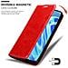Custodia Compatibile Con Oppo A91 In Rosso Mela - Coperchio Protettiva Con Chiusura Magnetica, Funzione Stand E Tasca Per Le Carte - Foto miniatura 6