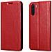 Custodia Compatibile Con Oppo A91 In Rosso Mela - Coperchio Protettiva Con Chiusura Magnetica, Funzione Stand E Tasca Per Le Carte - Foto miniatura 8