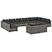 Set Divani Da Giardino 12 Pz Con Cuscini In Polyrattan Grigio - Foto miniatura 1