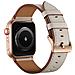 Cinturino Per Apple Watch 45 Mm / 44 Mm / 42 Mm In Vera Pelle Beige - Foto miniatura 2