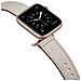 Cinturino Per Apple Watch 45 Mm / 44 Mm / 42 Mm In Vera Pelle Beige - Foto miniatura 3