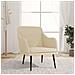 Poltrona Crema 63x76x80 Cm In Tessuto - Foto miniatura 1
