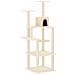 Albero Per Gatti Con Tiragraffi In Sisal Crema 153 Cm - Foto miniatura 1