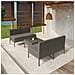 Set Divani Da Giardino 5 Pz Con Cuscini In Polyrattan Grigio - Foto miniatura 1