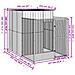Casetta Cani Corsa Grigio Chiaro 165x251x181 Cm Acciaio Zincato - Foto miniatura 3