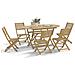 Sedie Giardino Pieghevoli 6 pz 48,5x61,5x87 cm Massello Acacia - Foto miniatura 4
