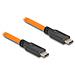 Cavo USB 5 Gbps da USB Type-C maschio per USB Type-C maschio per riprese in tethering da 1 m arancione - Foto miniatura 2