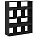 Libreria Nera 100x33x125,5 Cm In Legno Multistrato - Foto miniatura 2