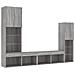 Mobili TV a Muro con LED 4pz Grigio Sonoma in Legno Multistrato - Foto miniatura 3