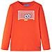 Maglietta Bambino Maniche Lunghe Arancione Brillante 116 - Foto miniatura 1