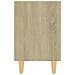 Comodino Con Gambe In Legno Massello Rovere Sonoma 40x30x50cm - Foto miniatura 4
