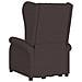 Poltrona Alzapersona Marrone Scuro In Tessuto - Foto miniatura 5