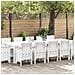 Set da pranzo da giardino da 13 pezzi con cuscini in polyrattan bianco, Tavolo da giardino  bianco 150x100x73 cm in polyrattan, Sedie da giardino  con cuscini 4 pz in polyrattan bianco - Foto miniatura 2