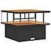 Set Divano da Giardino 8 Pezzi con Cuscini Rattan Polietilene Nero Acacia, Divano da Giardino 2 Posti con Cuscini Rattan Polietilene Nero, Set da Pranzo da Giardino 3 Pezzi con Cuscini Rattan Polietilene Nero Acacia - Foto miniatura 9