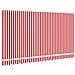 Tessuto sostitutivo della tenda per telaio 4x2 m Rosso e Bianco - Foto miniatura 4