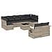 Set Divano Giardino 10 pz con Cuscini Grigio Chiaro Polyrattan - Foto miniatura 1
