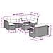 Set Divano Giardino 10 pz con Cuscini Grigio Chiaro Polyrattan - Foto miniatura 3