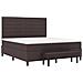 Letto a Rete con Materasso e Panchina Marrone Scuro 180x200 cm Tessuto - Foto miniatura 8