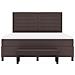 Letto a Rete con Materasso e Panchina Marrone Scuro 180x200 cm Tessuto - Foto miniatura 9