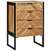 Highboard 50x35x75 cm in legno massello di acacia - Foto miniatura 3
