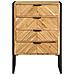 Highboard 50x35x75 cm in legno massello di acacia - Foto miniatura 5