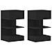 Comodino 2 pz Rovere Nero 40x35x65 cm Legno ingegnerizzato - Foto miniatura 1