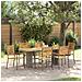 Set da Pranzo per Giardino 7 pcs Grigio 190 x 80 x 75 cm - Foto miniatura 2