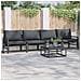Set Divano da Giardino 4 pcs Antracite Acciaio - Foto miniatura 2