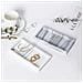 Vassoio Organizer Quadrato Grande In Silicone Per Bagno - Motivo Marmo, 30x12.5x2cm White - Foto miniatura 2