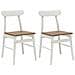 Sedia da pranzo 2 pcs Bianco e Naturale 43 x 44,5 x 77 cm - Foto miniatura 1
