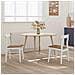 Sedia da pranzo 2 pcs Bianco e Naturale 43 x 44,5 x 77 cm - Foto miniatura 3