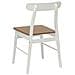 Sedia da pranzo 2 pcs Bianco e Naturale 43 x 44,5 x 77 cm - Foto miniatura 7