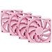 FAN- -FA12-SM-4 sistema di raffreddamento per computer Processore Ventilatore 12 cm Rosa 4 pz - Foto miniatura 1