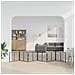Cancello per cani 6 pcs Nero 80 x 60 cm Acciaio zincato - Foto miniatura 3