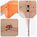 Tenda per feste a pop-up 194 x 194 x 245 cm Arancione - Foto miniatura 9