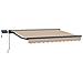 Cornice per Tenda Manuale con LED Beige e Antracite 3 x 2,5 m - Foto miniatura 1