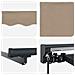 Cornice per Tenda Manuale con LED Beige e Antracite 3 x 2,5 m - Foto miniatura 9
