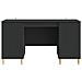 Scrivania Nero 142,5 x 50 x 75 cm Legno ingegnerizzato - Foto miniatura 4